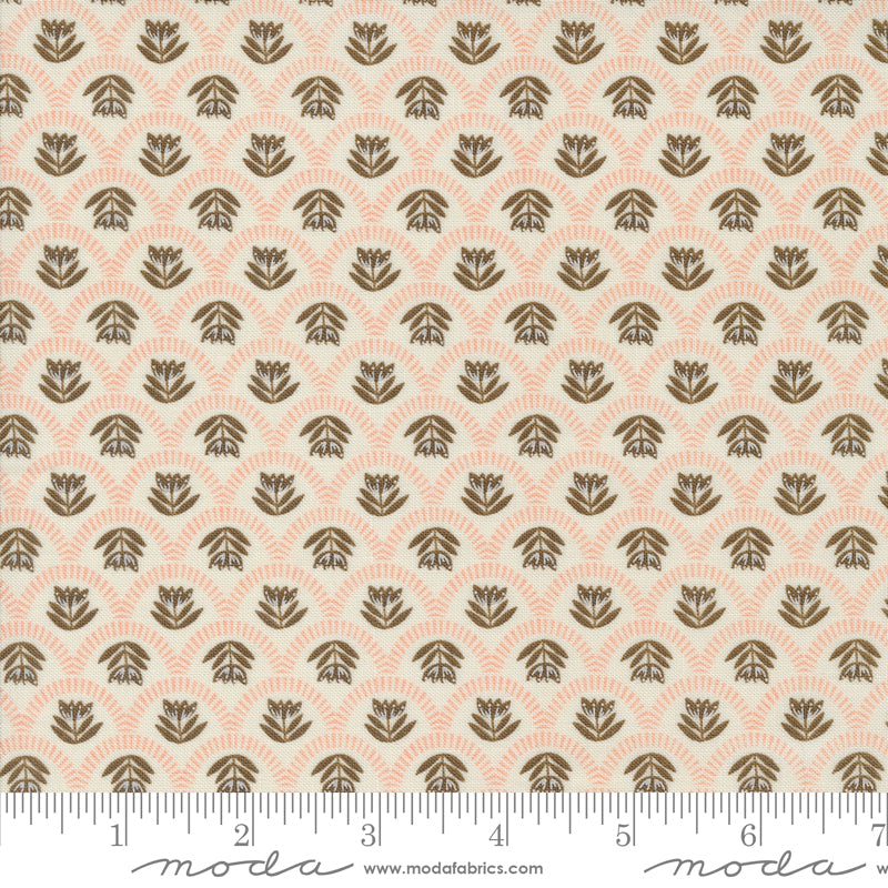 Folk & Lore Eggshell Scallop Story Yardage by Fancy That Design House for Moda Fabrics