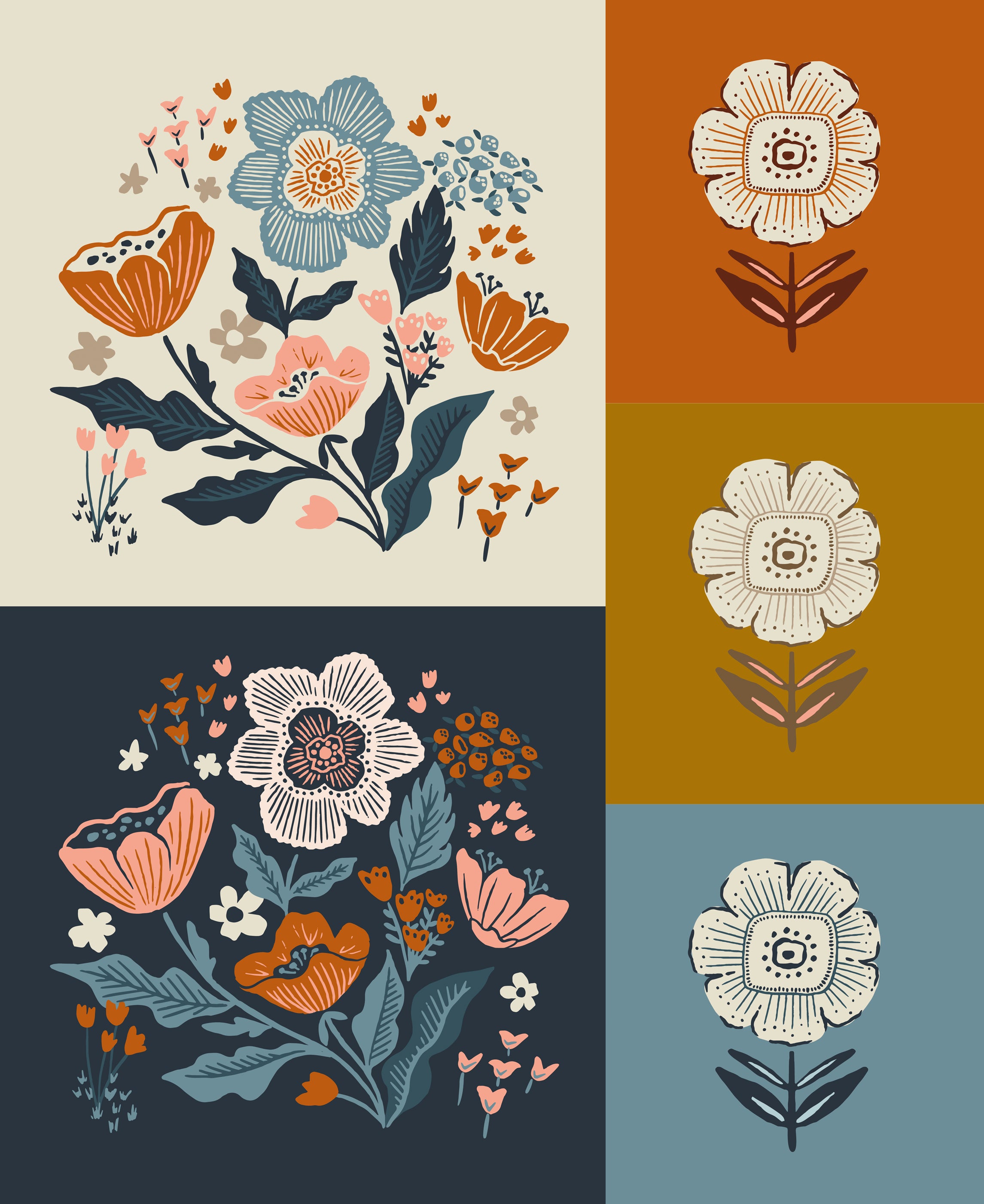 Folk & Lore Fat Quarter Bundle by Fancy That Design House for Moda Fabrics