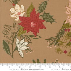 Old World Yuletide Mushroom Festive Florals Metallic Yardage by Fancy That Design House for Moda Fabrics