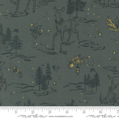 Old World Yuletide Dusk Oh Deer Metallic Yardage by Fancy That Design House for Moda Fabrics
