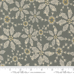 Old World Yuletide Fog Snowy Lace Metallic Yardage by Fancy That Design House for Moda Fabrics