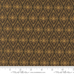 Old World Yuletide Espresso Twinkle Tradition Metallic Yardage by Fancy That Design House for Moda Fabrics