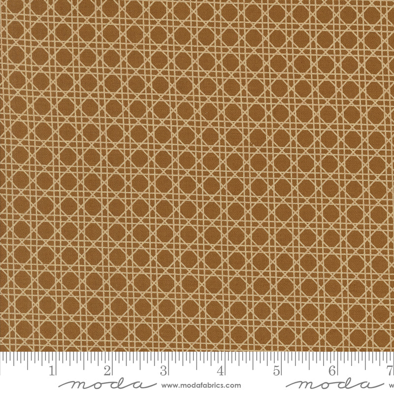 Old World Yuletide Sienna Christmas Caning Yardage by Fancy That Design House for Moda Fabrics