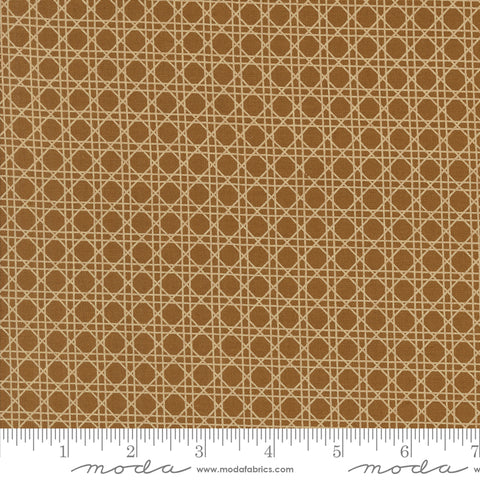 Old World Yuletide Sienna Christmas Caning Yardage by Fancy That Design House for Moda Fabrics