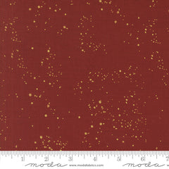 Old World Yuletide Crimson Speckled Sky Metallic Yardage by Fancy That Design House for Moda Fabrics