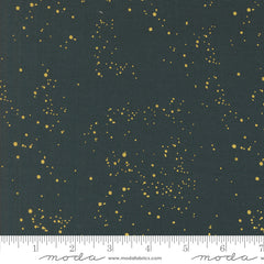 Old World Yuletide Midnight Speckled Sky Metallic Yardage by Fancy That Design House for Moda Fabrics