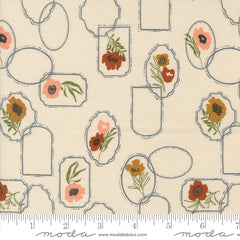 Foraged, Found & Hand Me Down Eggshell Floral Cameo Yardage by Fancy That Design House for Moda Fabrics