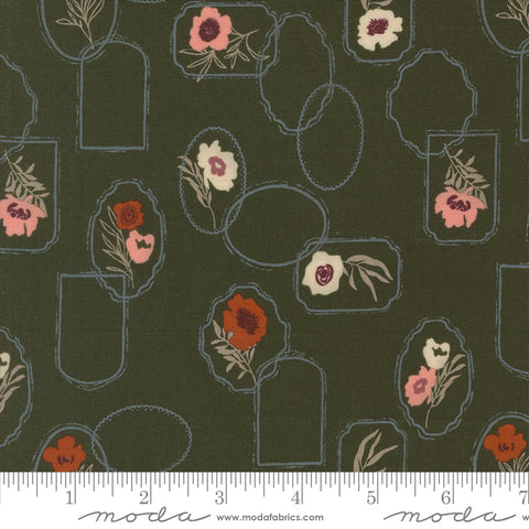 Foraged, Found & Hand Me Down Pine Floral Cameo Yardage by Fancy That Design House for Moda Fabrics