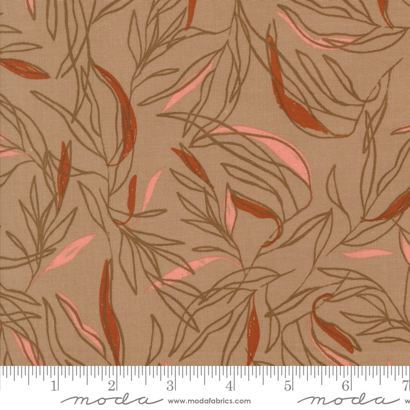 Foraged, Found & Hand Me Down Mushroom Loose Leaf Yardage by Fancy That Design House for Moda Fabrics