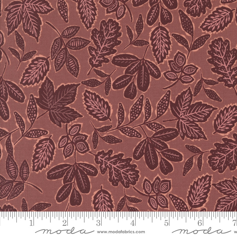 Foraged, Found & Hand Me Down Lilac Dusk Leafage Yardage by Fancy That Design House for Moda Fabrics