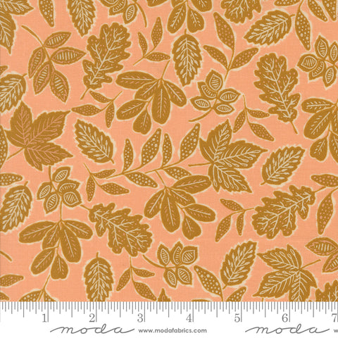 Foraged, Found & Hand Me Down Peach Leafage Yardage by Fancy That Design House for Moda Fabrics