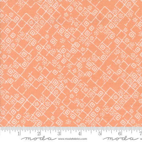 Foraged, Found & Hand Me Down Peach Fractured Weave Yardage by Fancy That Design House for Moda Fabrics