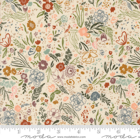 Foraged, Found & Hand Me Down Eggshell Field of Fancy Yardage by Fancy That Design House for Moda Fabrics