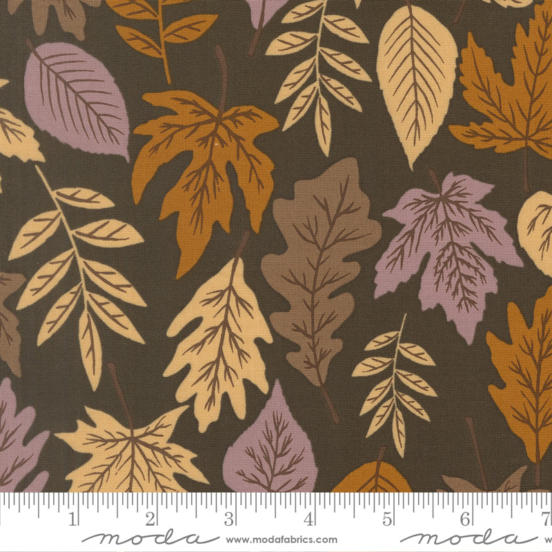 Windfall Dark Moss Leaf Yardage by Fancy That Design House for Moda Fabrics