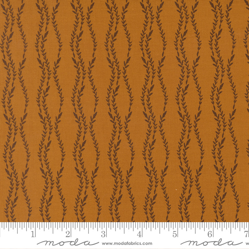 Windfall Caramel Vine Stripe Yardage by Fancy That Design House for Moda Fabrics