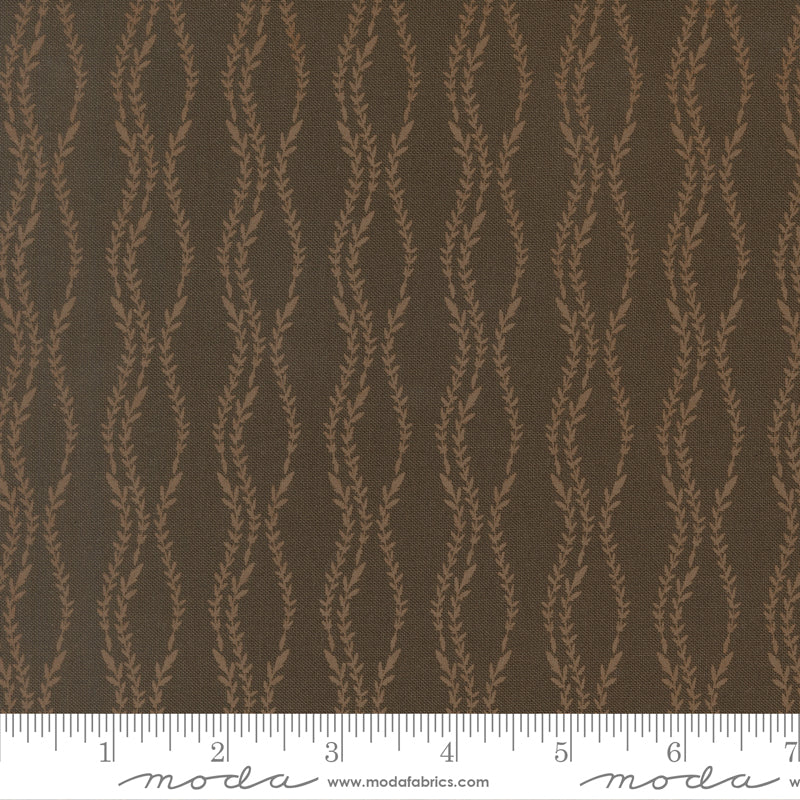 Windfall Dark Moss Vine Stripe Yardage by Fancy That Design House for Moda Fabrics