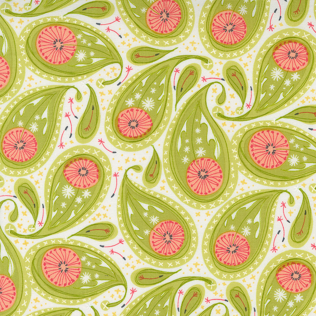 Dandi Duo Grass Paisley Yardage by Robin Pickens for Moda Fabrics