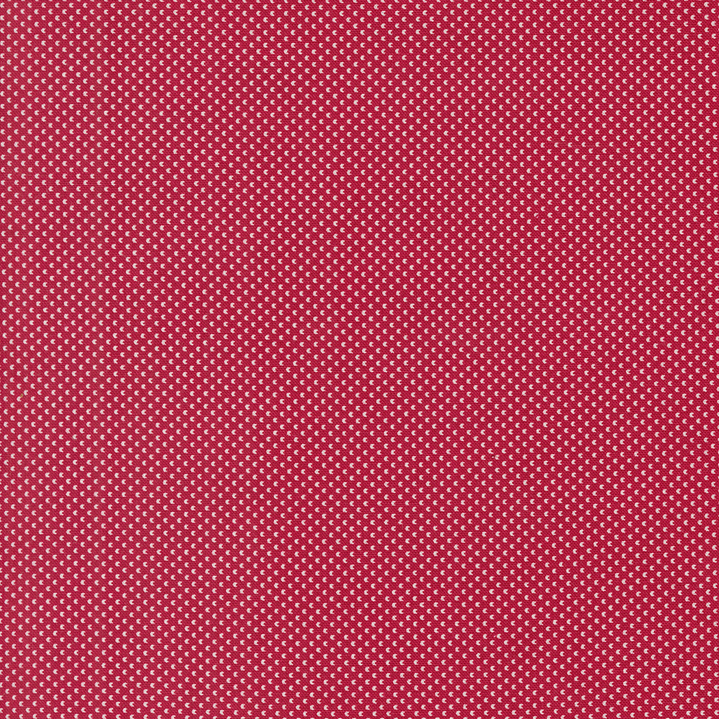 Dear Santa Crimson Mini Snowballs Yardage by Primitive Gatherings for Moda Fabrics