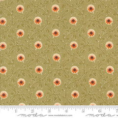 Pumpkin Spice Gatherings Basil Flowering Blooms Yardage by Primitive Gatherings for Moda Fabrics