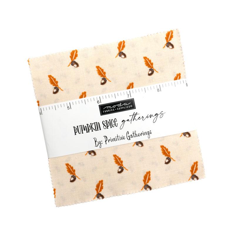 Pumpkin Spice Gatherings Charm Pack by Primitive Gatherings for Moda Fabrics