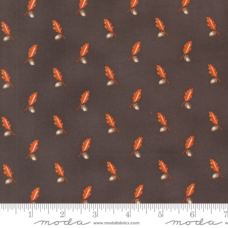 Pumpkin Spice Gatherings Tractor Oil Acorn and Oak Yardage by Primitive Gatherings for Moda Fabrics