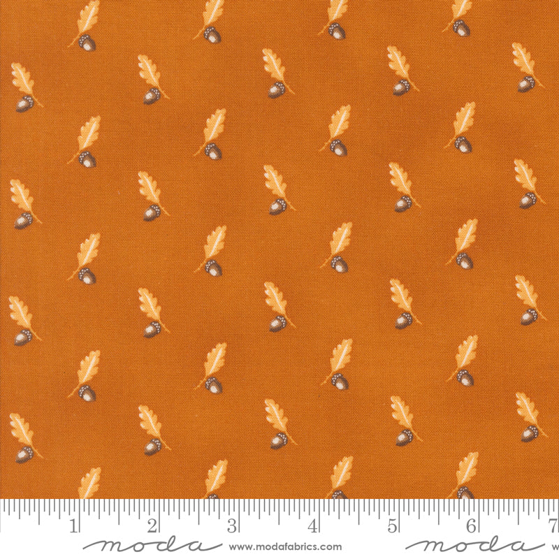 Pumpkin Spice Gatherings Pumpkin Acorn and Oak Yardage by Primitive Gatherings for Moda Fabrics