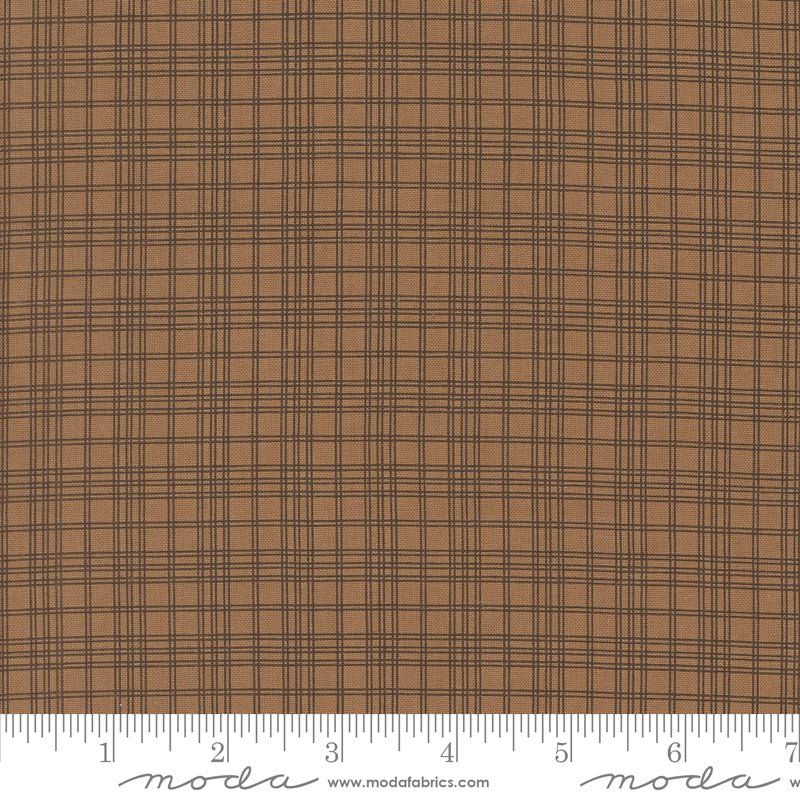 Pumpkin Spice Gatherings Dried Leaf Open Plaid Yardage by Primitive Gatherings for Moda Fabrics