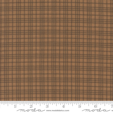 Pumpkin Spice Gatherings Dried Leaf Open Plaid Yardage by Primitive Gatherings for Moda Fabrics