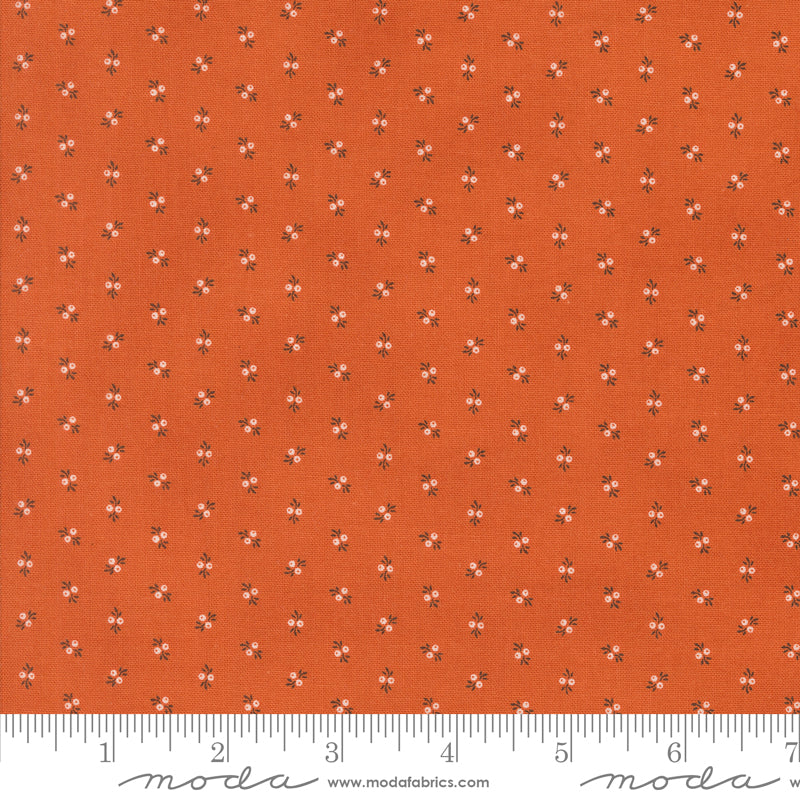 Pumpkin Spice Gatherings Trumpet Vine Berry Sprig Yardage by Primitive Gatherings for Moda Fabrics