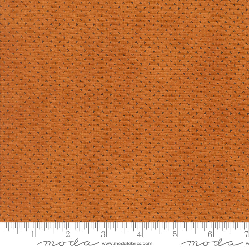 Pumpkin Spice Gatherings Pumpkin Ditsy Yardage by Primitive Gatherings for Moda Fabrics