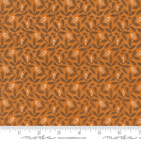 Pumpkin Spice Gatherings Pumpkin Leaf Toss Yardage by Primitive Gatherings for Moda Fabrics