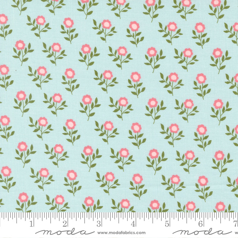 Lovestruck Mist Old Fashioned Bloom Yardage by Lella Boutique for Moda Fabrics