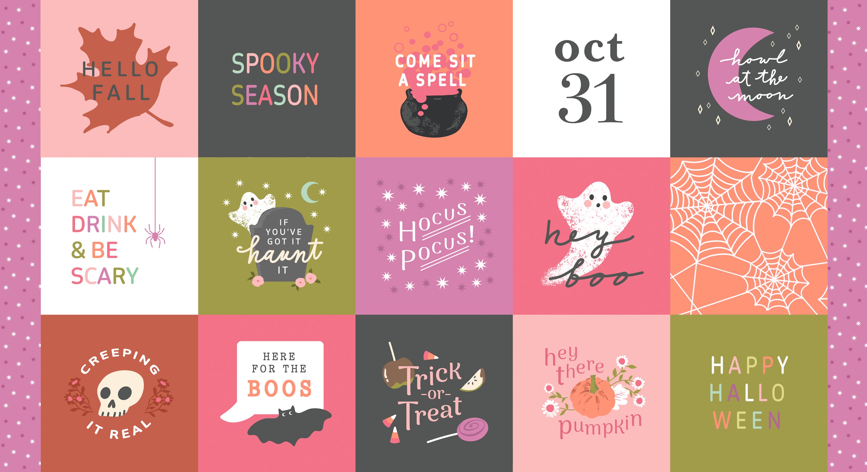 Hey Boo Fat Quarter Bundle by Lella Boutique for Moda Fabrics