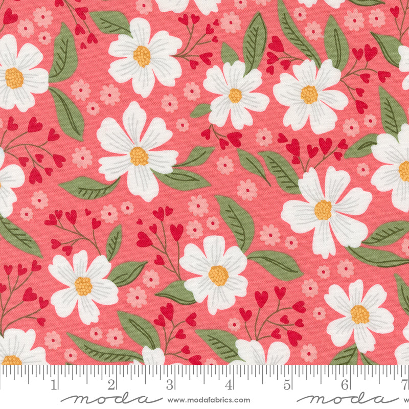 Love Blooms Lipstick Love In Bloom Yardage by Lella Boutique for Moda Fabrics