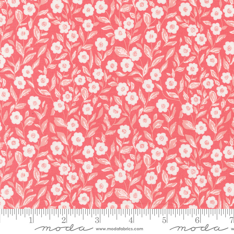 Love Blooms Lipstick Cupid Floral Yardage by Lella Boutique for Moda Fabrics