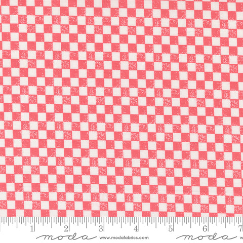Love Blooms Lipstick Checkers Yardage by Lella Boutique for Moda Fabrics