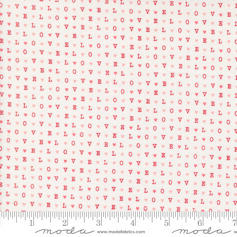 Love Blooms Lace LOVE Yardage by Lella Boutique for Moda Fabrics