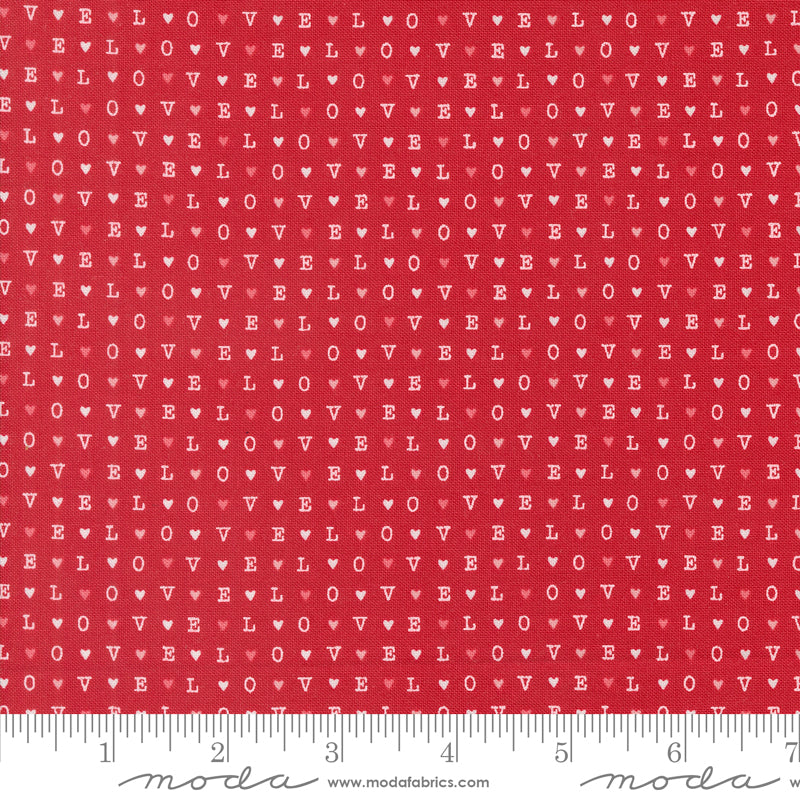 Love Blooms Rose LOVE Yardage by Lella Boutique for Moda Fabrics