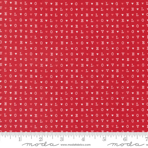 Love Blooms Rose LOVE Yardage by Lella Boutique for Moda Fabrics