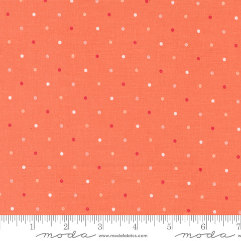 Magic Dot Coral Yardage by Lella Boutique for Moda Fabrics