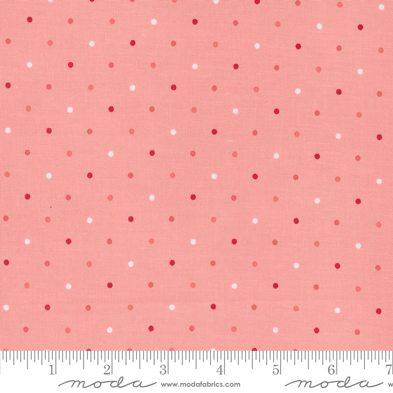 Magic Dot Pink Lemonade Yardage by Lella Boutique for Moda Fabrics