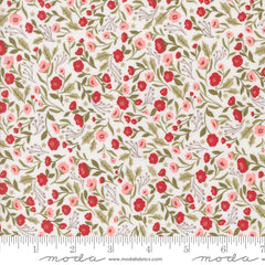 Berry & Pine Snow Christmas Posies Yardage by Lella Boutique for Moda Fabrics