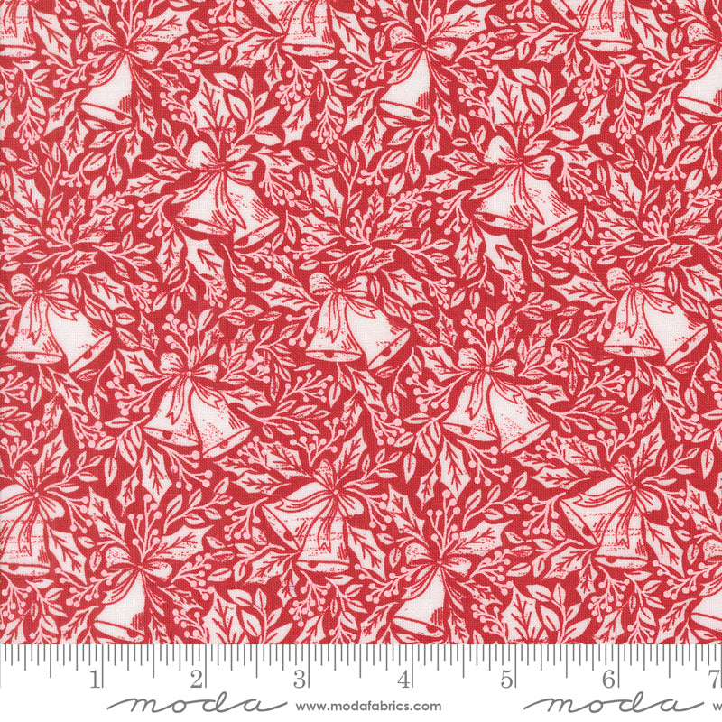 Berry & Pine Cranberry Bell Song Yardage by Lella Boutique for Moda Fabrics