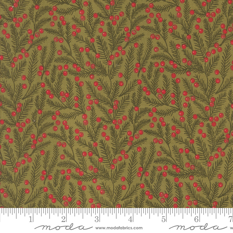 Berry & Pine Sage Pine Needles Yardage by Lella Boutique for Moda Fabrics