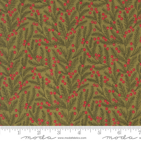 Berry & Pine Sage Pine Needles Yardage by Lella Boutique for Moda Fabrics