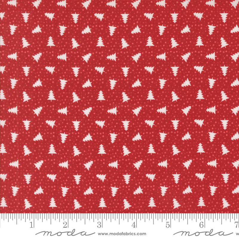 Berry & Pine Cranberry Little Trees Yardage by Lella Boutique for Moda Fabrics