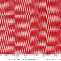 Berry & Pine Cranberry Yule Herringbone Yardage by Lella Boutique for Moda Fabrics