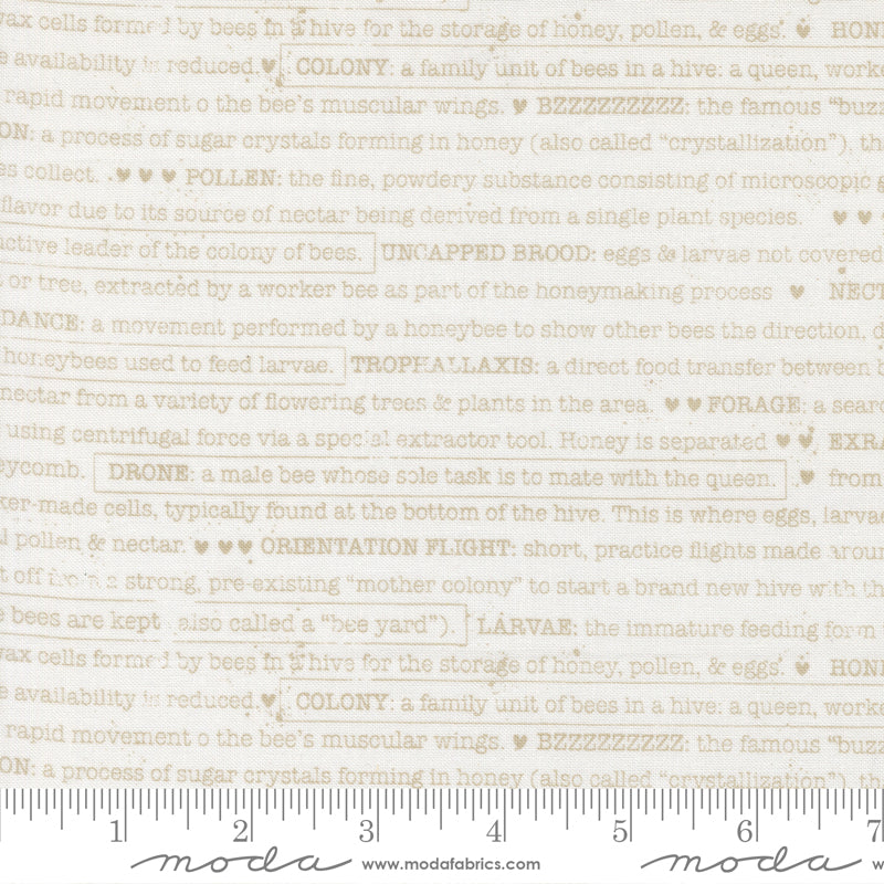 Wild Honey Daisy Buzz Words Yardage by Lella Boutique for Moda Fabrics