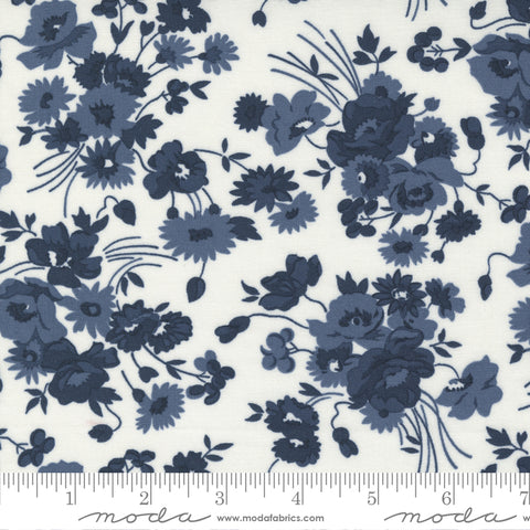 Nantucket Summer Cream Navy Somerset Yardage by Camille Roskelley for Moda Fabrics