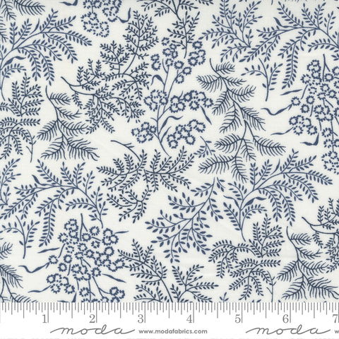 Nantucket Summer Cream Navy Sconset Landscape Yardage by Camille Roskelley for Moda Fabrics
